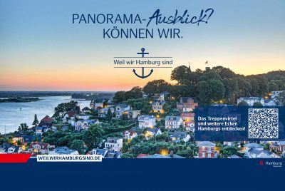 Hamburg Tourismus Süllberg Panorama Elbe