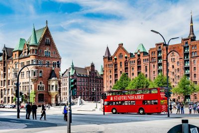 Rote Doppeldecker Speicherstadt